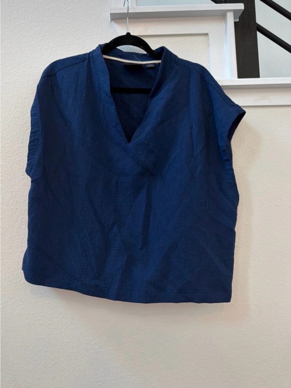 Anthropologie: Maeve Short-Sleeve Textured Popover Blouse XL - Picture 4 of 4